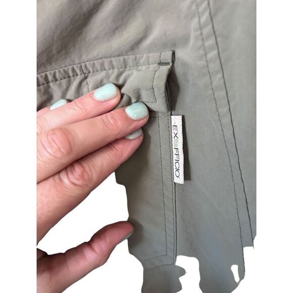 ExOfficio Convertible Shorts Tan Khaki Nylon Hiking Pants Size 8 Insect Shield - Picture 6 of 12